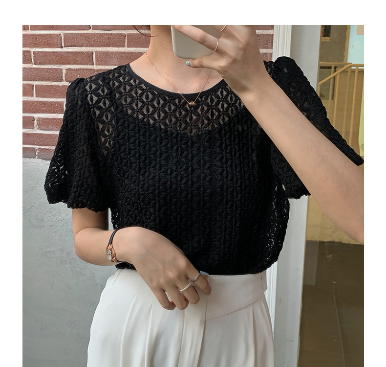 Title 36, Two-piece French Retro Foam Sleeve Lace Top Fre...