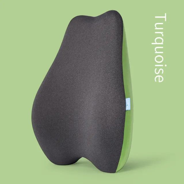 Office Chair Back Pear Shape Memory Cotton Waist Cushion Car Chair Back Cushion Waist Gem Green - Shop at LoveMi