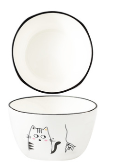 Title 3, DakeCat 4.5 Inch Cat Ceramic Tableware Square B...