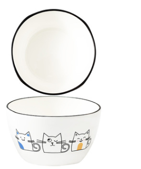 Title 2, DakeCat 4.5 Inch Cat Ceramic Tableware Square B...