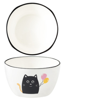 Title 6, DakeCat 4.5 Inch Cat Ceramic Tableware Square B...