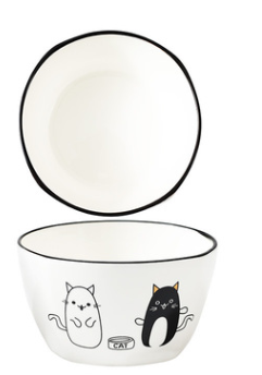 Title 5, DakeCat 4.5 Inch Cat Ceramic Tableware Square B...