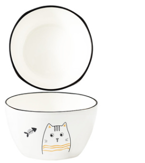 Title 7, DakeCat 4.5 Inch Cat Ceramic Tableware Square B...