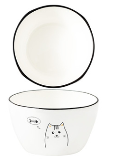 Title 10, DakeCat 4.5 Inch Cat Ceramic Tableware Square B...