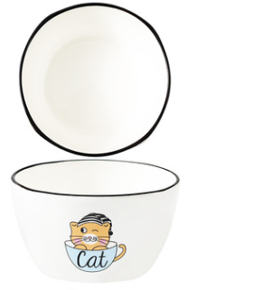 Title 13, DakeCat 4.5 Inch Cat Ceramic Tableware Square B...