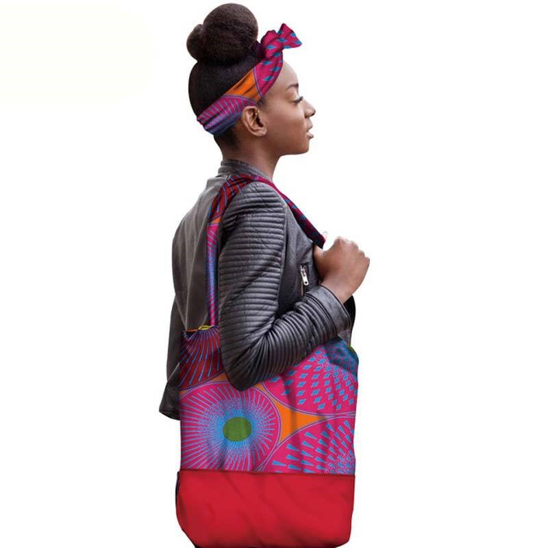 African Fashion 100Percent Cotton Wax Printed Shoulder Bag
