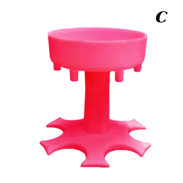 6 Shot Glass Dispenser Holder Rack Bar Accessories Drinking Tools Wine Party Games Liquor Pink - Shop at LoveMi