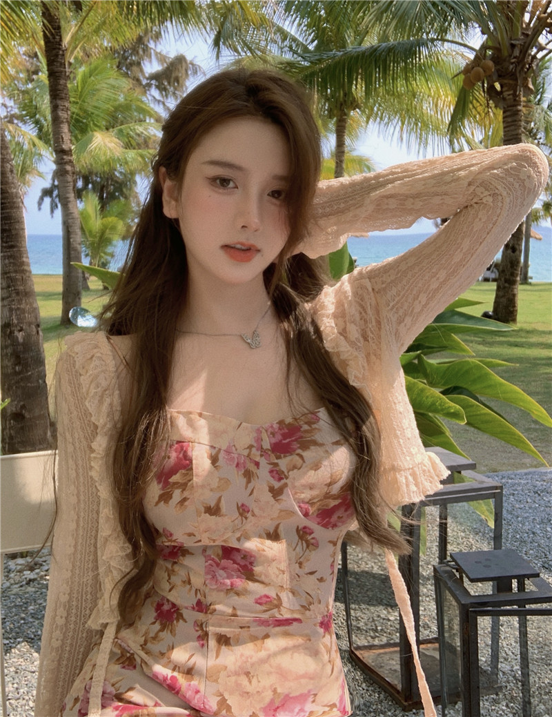 Korean Light Mature Temperament Lace Up Suit Waist Dress Women'S Summer New