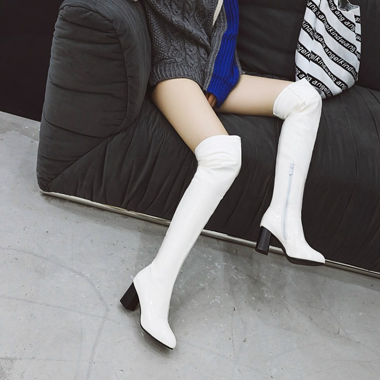 Comfortable And Casual, Thick High-Heeled Long Tube