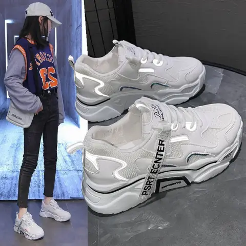 New Spring Women Sneakers Lightweight and Chunky Platform Fashion