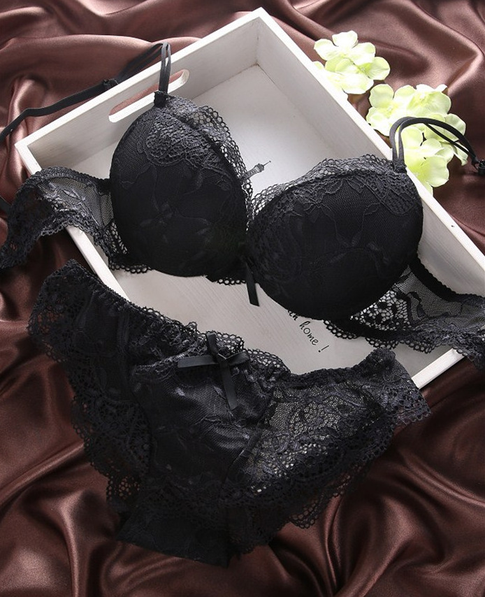 Title 6, European And American Big Sexy Lace Lady Bra Set