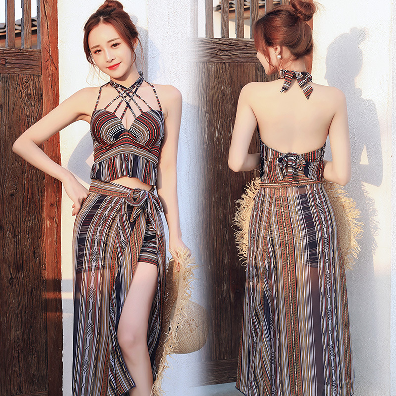 Fashion Retro Ladies Bikini Swimsuit Suit