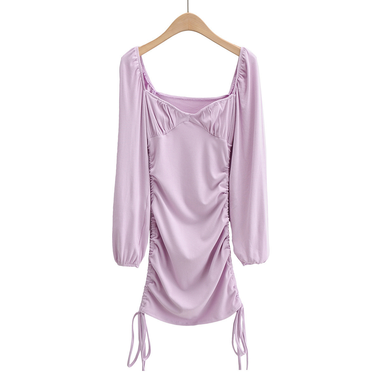 Sweet Spicy Wind Fried Street Dress Draw Rope Skirt