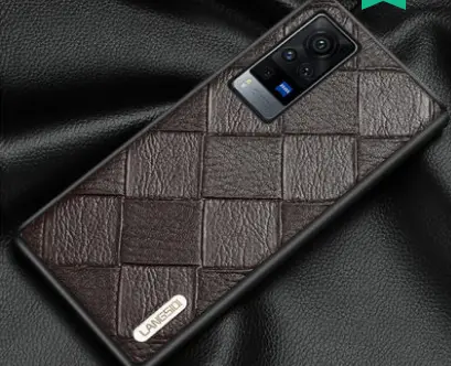 Suitable For Vivox60 Mobile Phone Case New Luxury X60Pro Ten High-End Anti-Drop X60Pro High-End Business X50 Handmade X50Pro All-Inclusive Cowhide Leather Men A