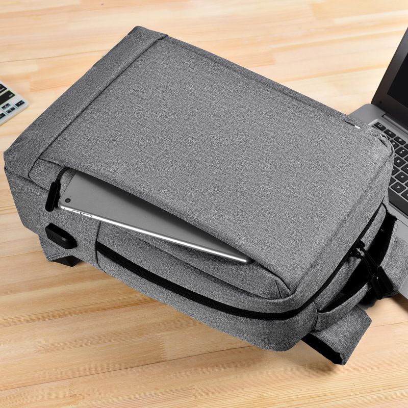  Dr. Qiu Foreign Trade Backpack Custom Printed LOGO Gift Printing Backpack Male School Bag Female USB Business Computer Bag