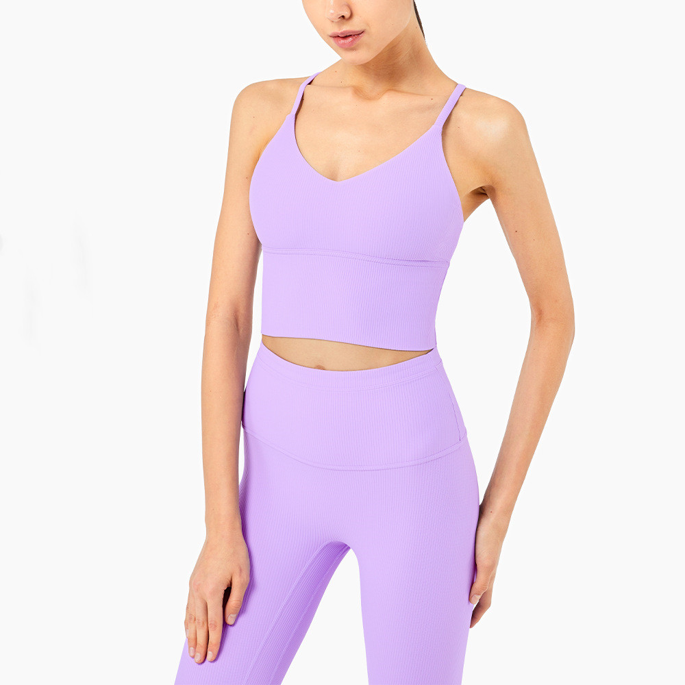 Fitness Sports Underwear Sexy Beauty Back Drop Sling Nude Yoga Bra