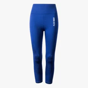 High waisted seven point pants Seamless, high elastic, dry and breathable yoga pants Blue - Shop at LoveMi