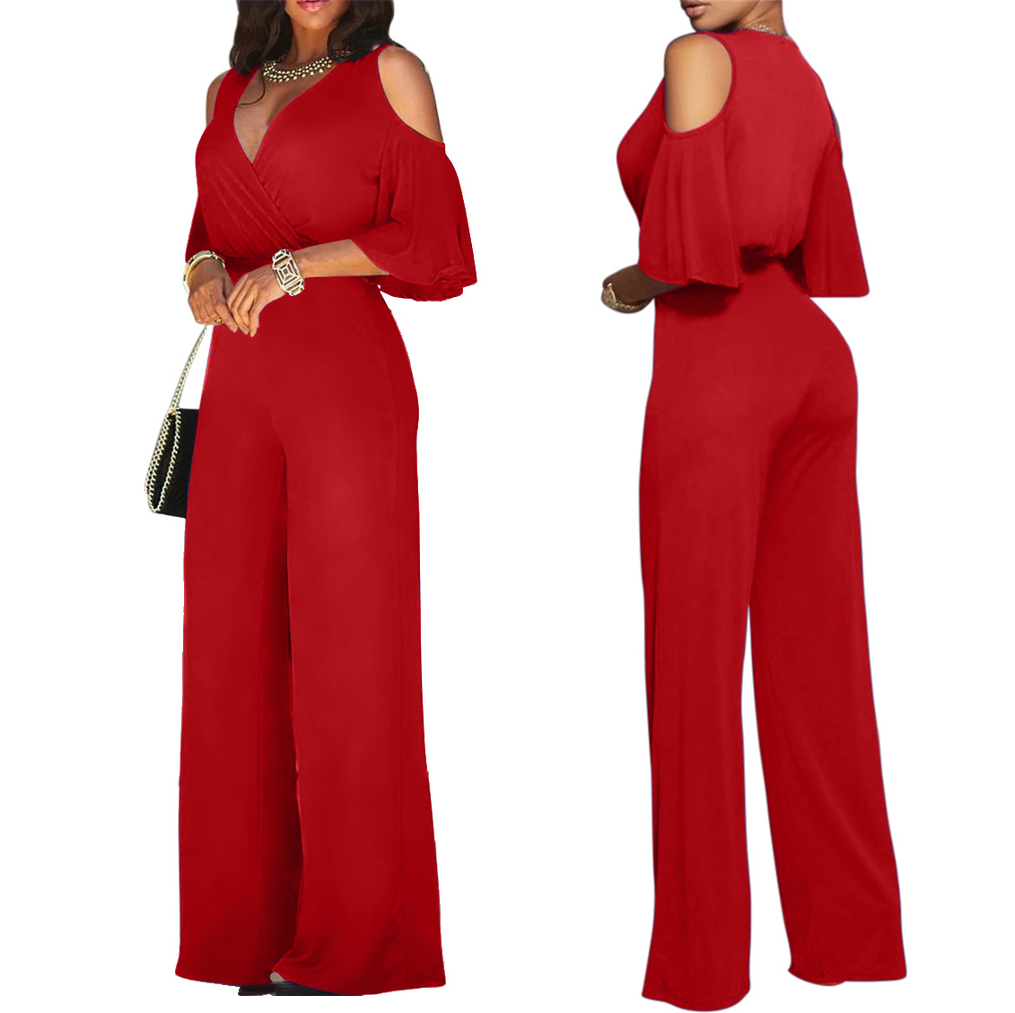 Title 4, Sexy Fashion Loose Wide-Leg Jumpsuit