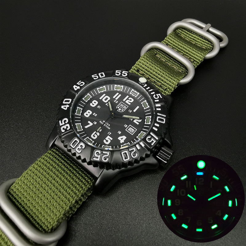 Men's Sports Military Watch Woven Belt Calendar Special Forces Waterproof Quartz Watch