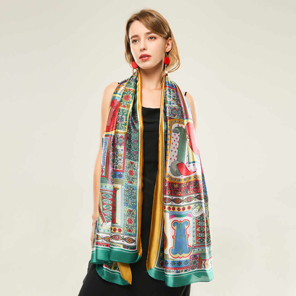 Satin Polyester - Long Scarf 180 X 90cm