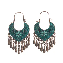 Bohemian Ethnic Style Retro Earrings Female Long Style Exaggerated Fashion Net Red Personality Earrings Earrings Earrings - E022358 - View 1