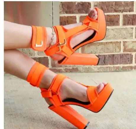 New High-Heel Platform Open-Toe Sandals 40-43 Large Size Shoes