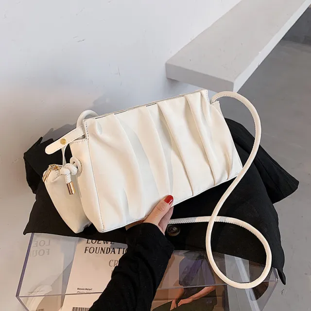 Folded Small Square Bag White - Shop at LoveMi