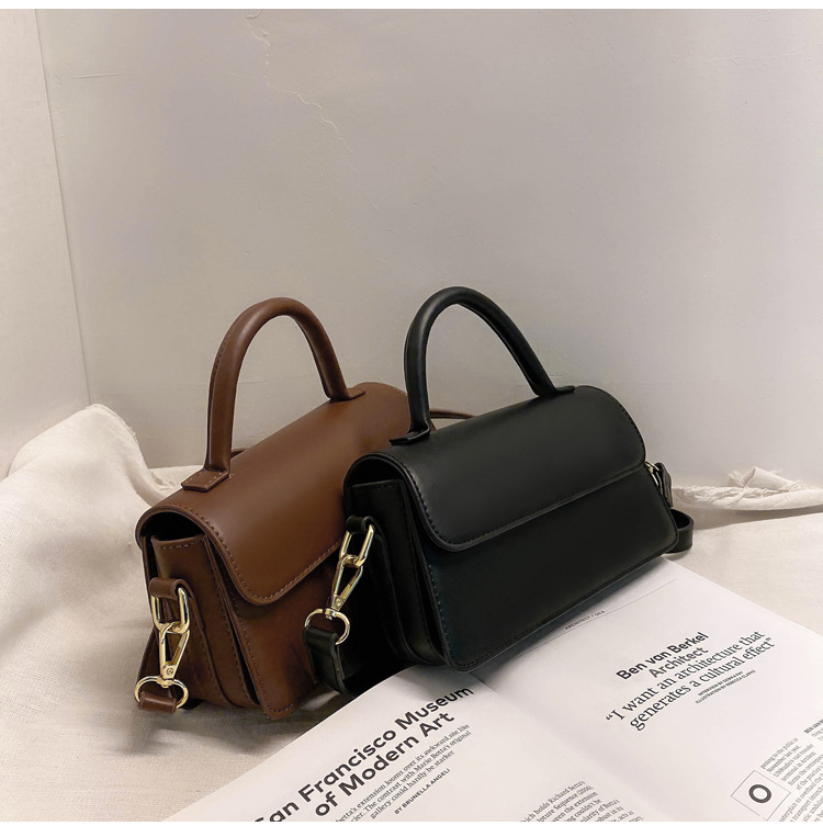 Title 4, Pure Color Fashion Retro Small Square Bag