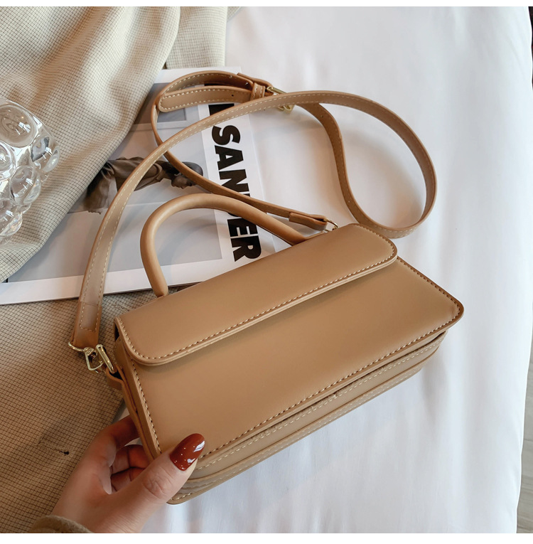 Title 6, Pure Color Fashion Retro Small Square Bag