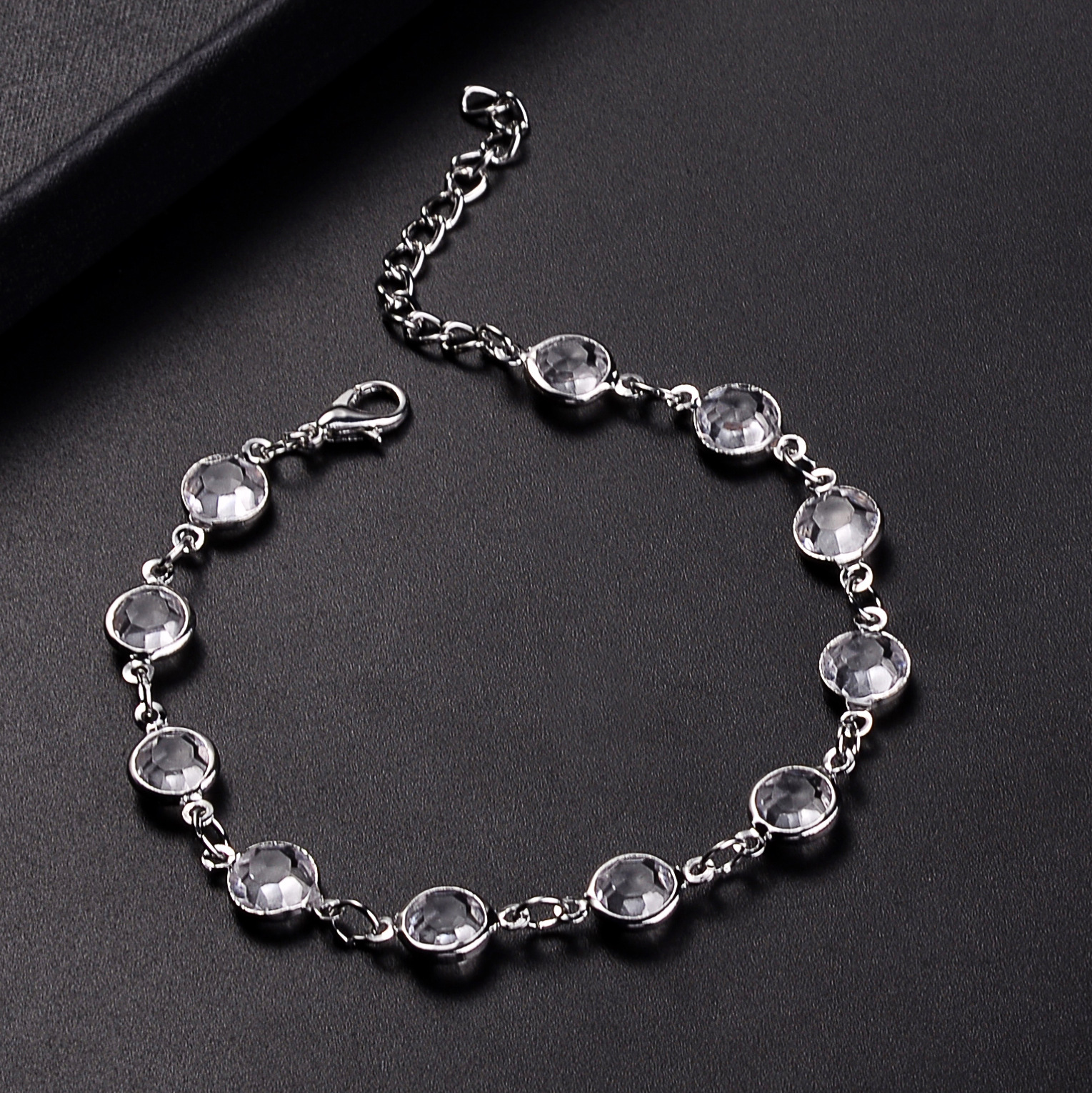 Title 13, Popular Three-Layer Fish Bone Crystal Anklet