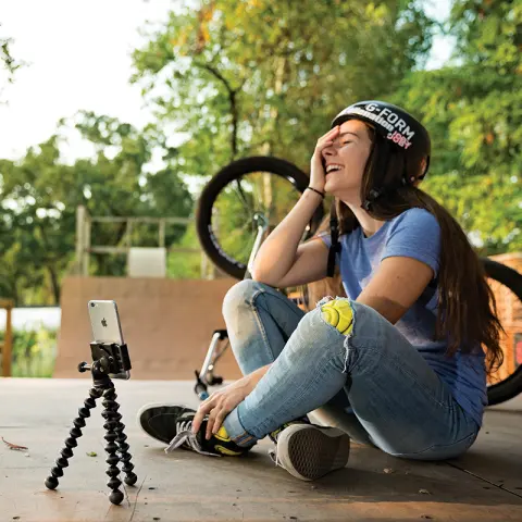 Rotating Bracket Live Photography Mobile Phone Selfie Stick