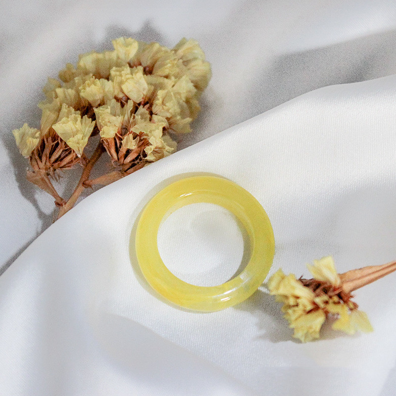 European And American New Personality Trend Resin Ring Creative Irregular Shape Color Joint Ring