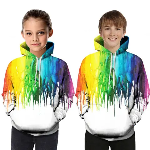 Digital Printed Children's Hooded Sweater for Kids