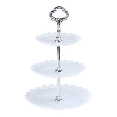 Three Layer Snack Rack Fruit Plate Transparent - Shop at LoveMi