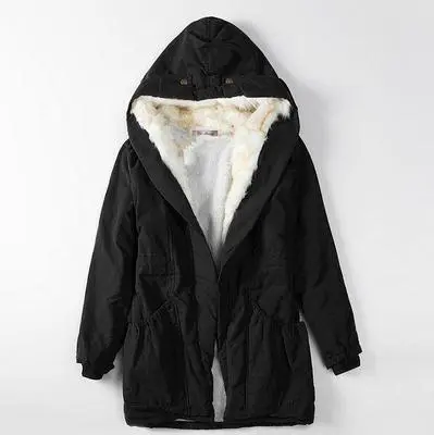 The New Winter Coat Thickened Women'S Slim Fit Big Hair Black - Shop at LoveMi