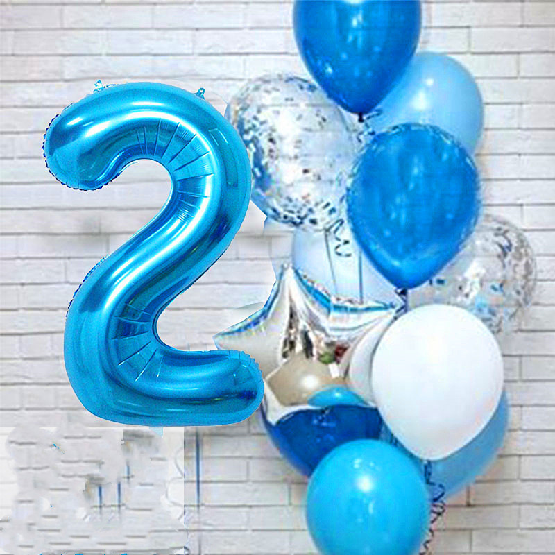 Blue Number Balloon Two