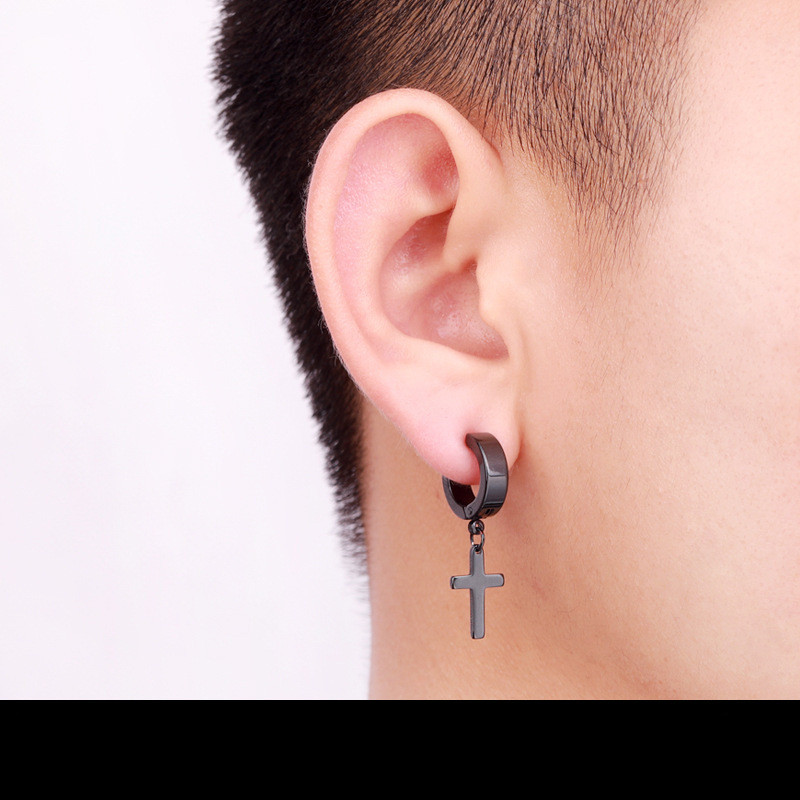 Cross Ear Buckle Fashion Titanium Steel Punk Ears