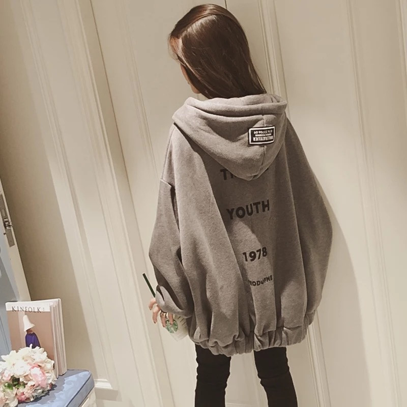 Loose Hooded Oversized Zipper Thickened Plus Fleece Sweater