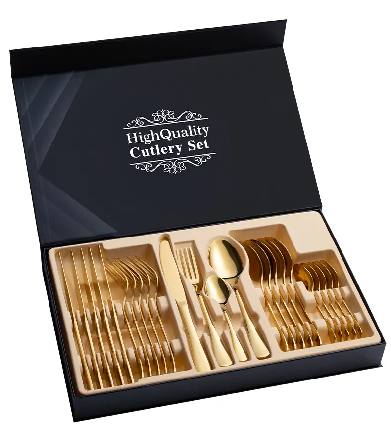 Stainless Steel Cutlery Set 24-Piece Gift Steak