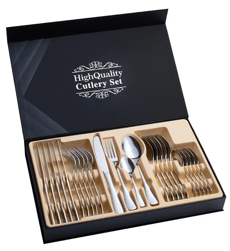Stainless Steel Cutlery Set 24-Piece Gift Steak