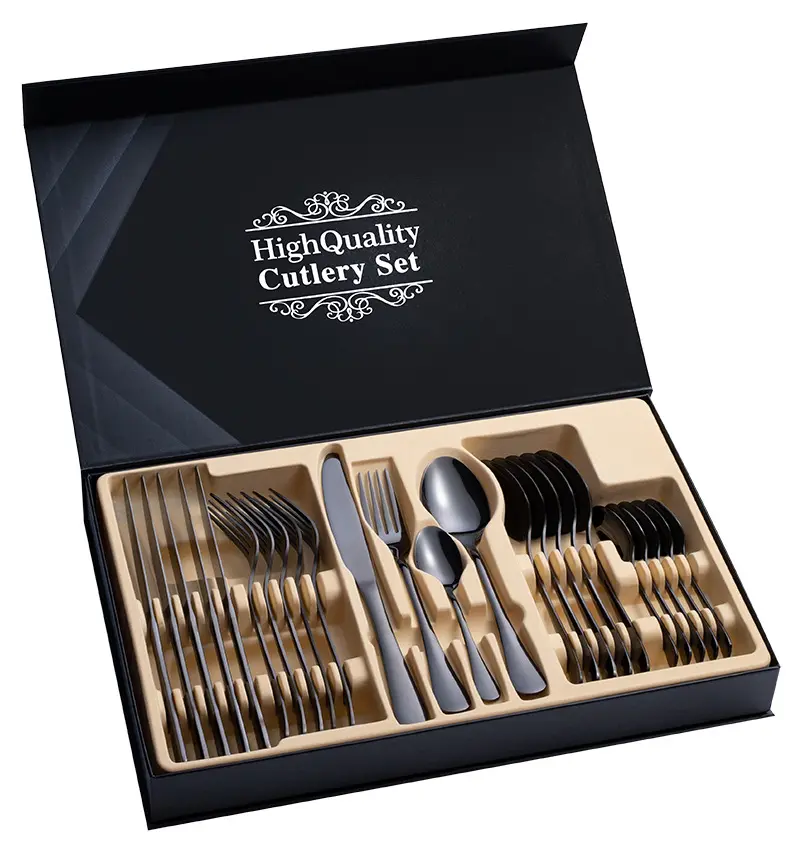 Stainless Steel Cutlery Set 24-Piece Gift Steak