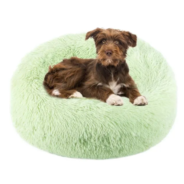 Doghouse plush round pets keep warm in autumn and winter Avocado Green - Shop at LoveMi