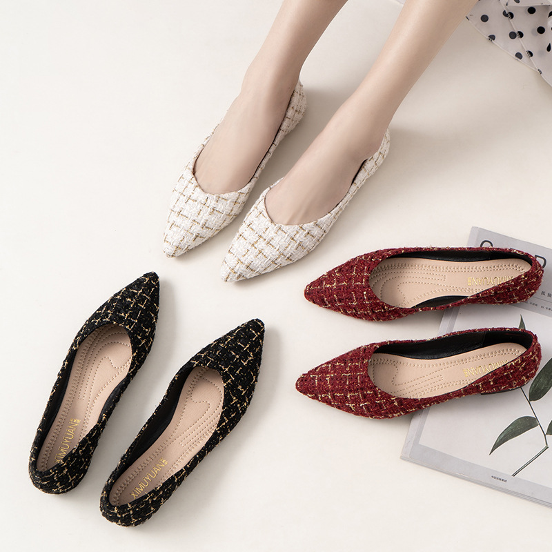 Summer New Style Korean Fashion Pointed Flat Shoes Soft Sole Egg Roll Single Shoes