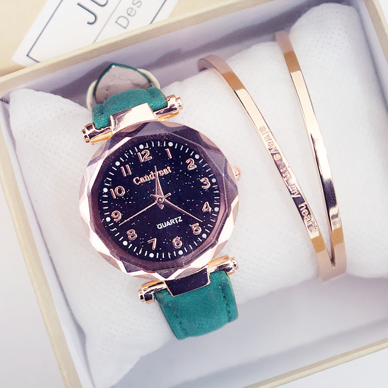 Starry Sky Trend Korean Style Simple Casual Atmosphere Student Ladies Watch