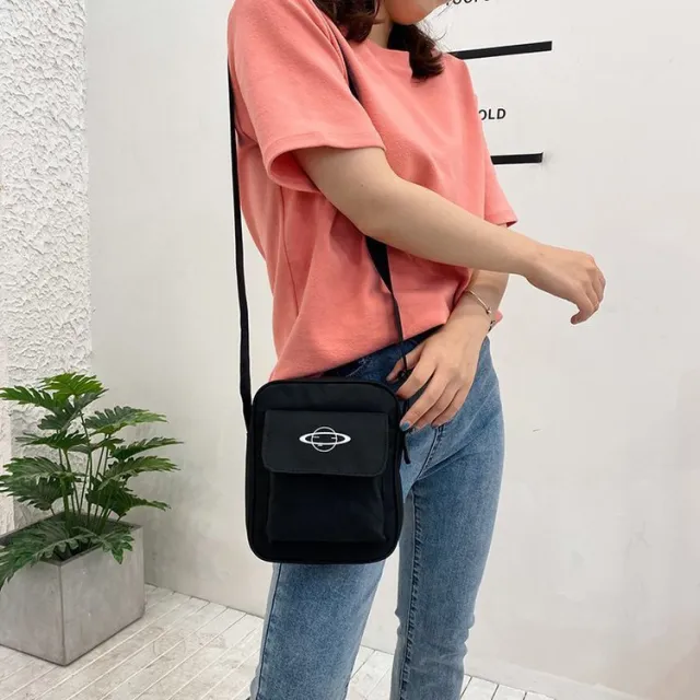 Women Canvas Bag Japan Style Girl Small Shoulder Bags Korean Fashion Casual Female Messenger Crossbody Bag Purse Phone Bag Black - Shop at LoveMi
