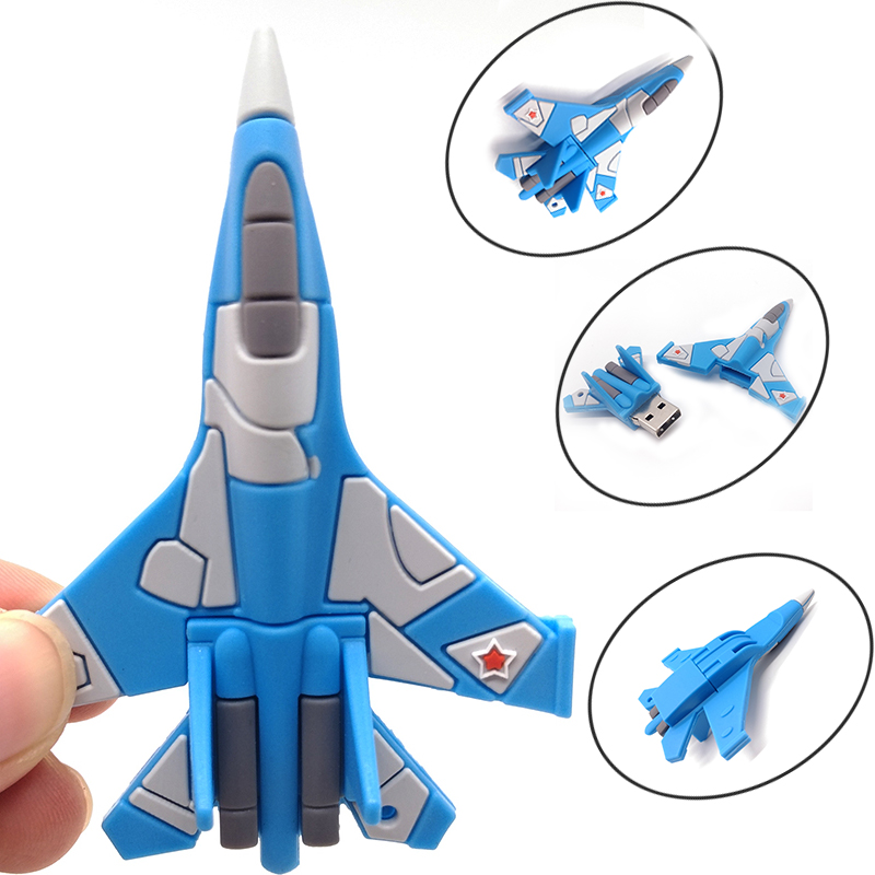 Aircraft U Disk 3.032G Simulation Stereo Plane Airliner Flight Model 16G Soft Plastic U Disk — foto 3