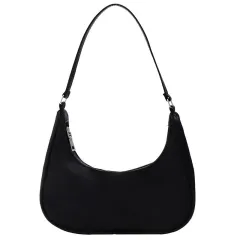 Lightweight Nylon Messenger Bag Women - Black - View 1