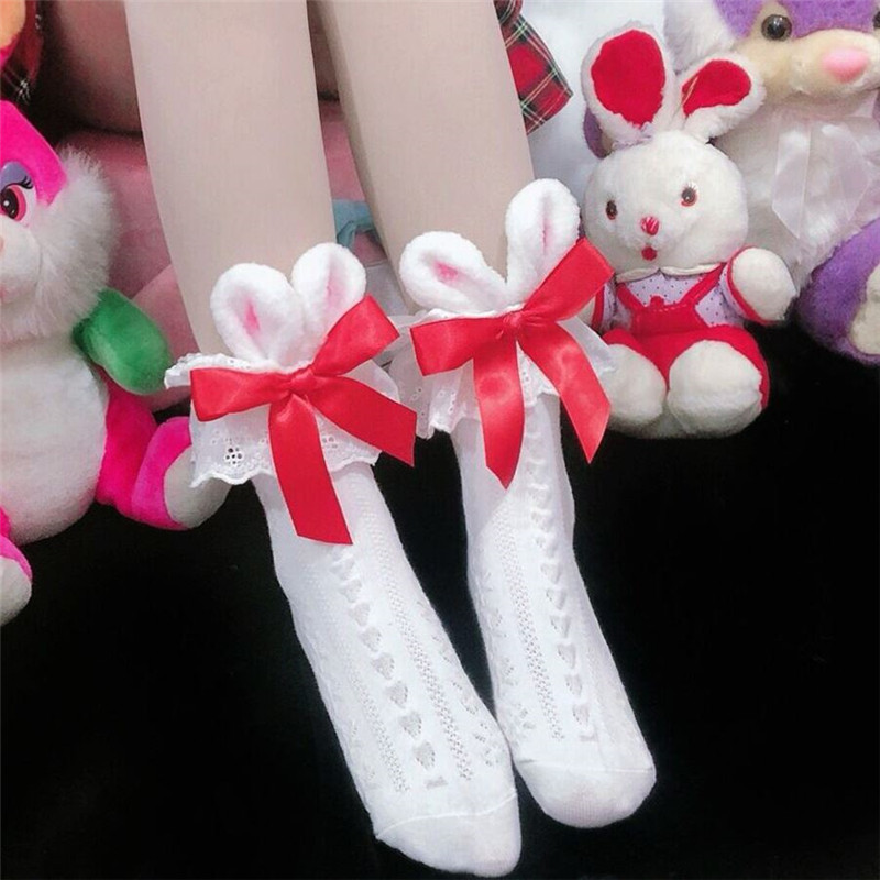 Title 2, Socks Cute Three-dimensional Bunny Ears Socks