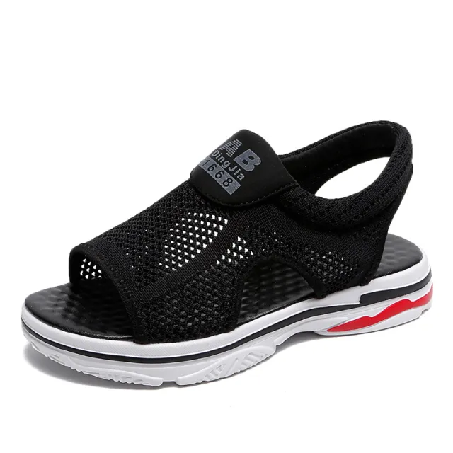 Casual Flying Woven Women'S Shoes Flat Hollow Student Soft Soled Fish Mouth Shoes Black - Shop at LoveMi