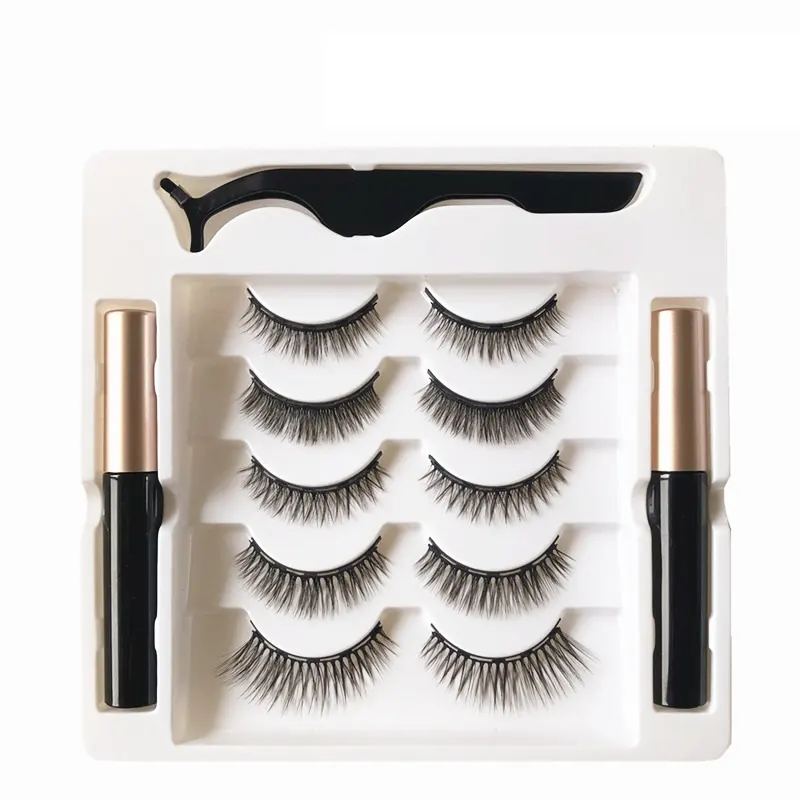 Five Pairs of Magnetic Eyeliner Eyelashes Set